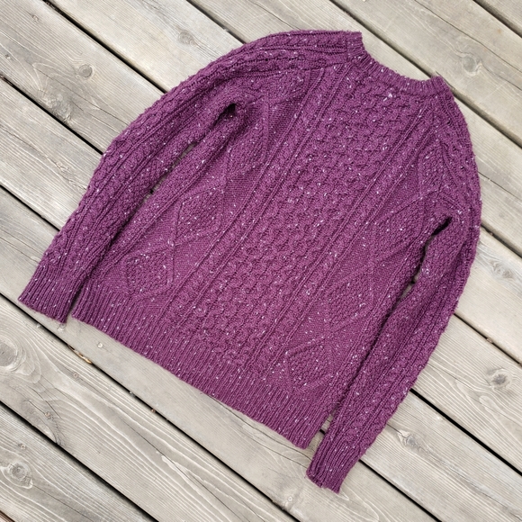 Merona • Purple Cable Knit Sweater - Picture 2 of 4